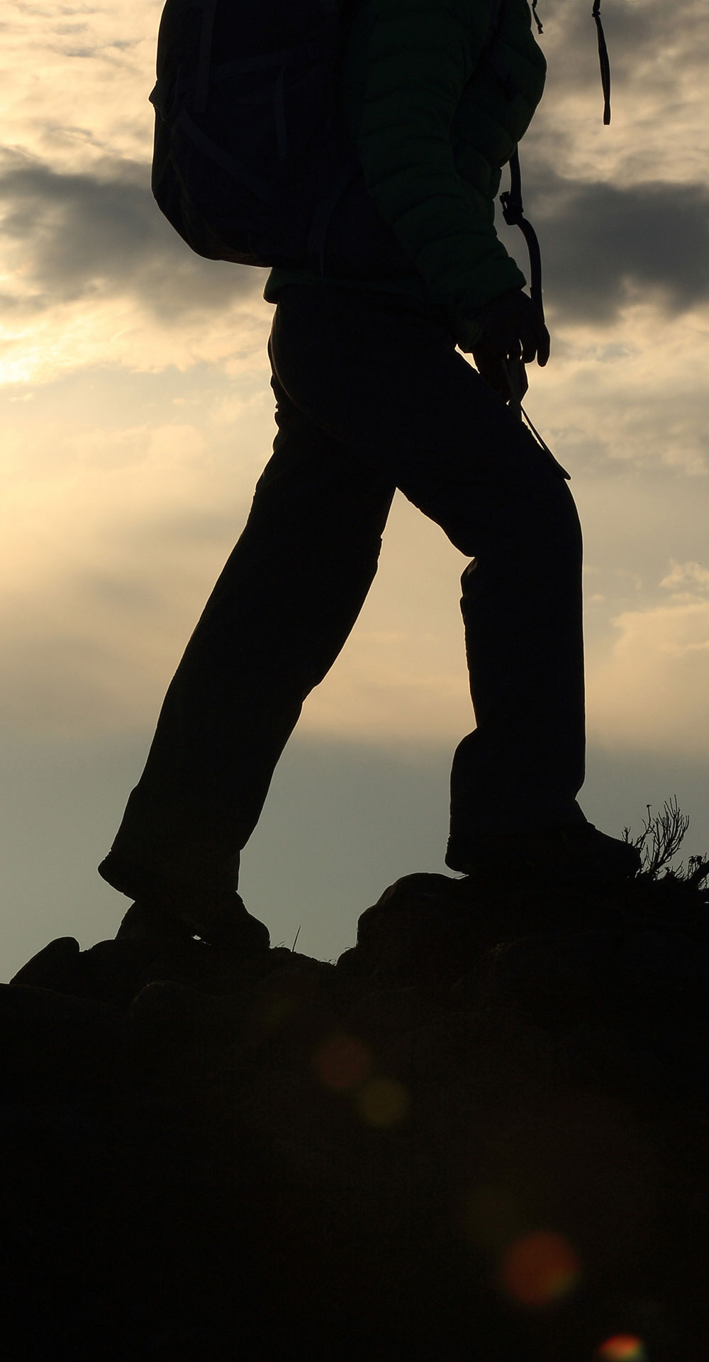 man hiking